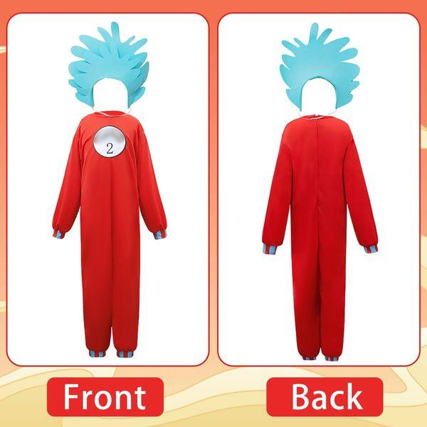 Maryparty Thing 1 and Thing 2 Costume for Boys and Girls World Book Day Costume for Kids (Style-2, M) 3