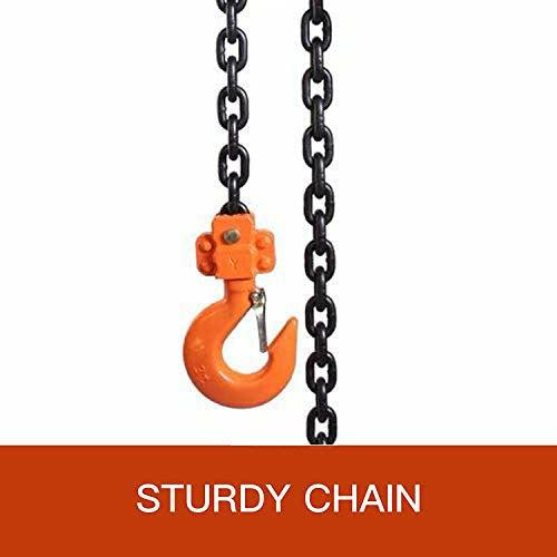 tonchean 3/4Ton Chain Block Lever Hoist Came Along 20FT Lift Lever Ratchet Block Chain Hoist Winch 1653LBS Heavy Duty Chain Come Along Ratchet Puller with Hook for Lifting Goods, and Dragging Loads 3
