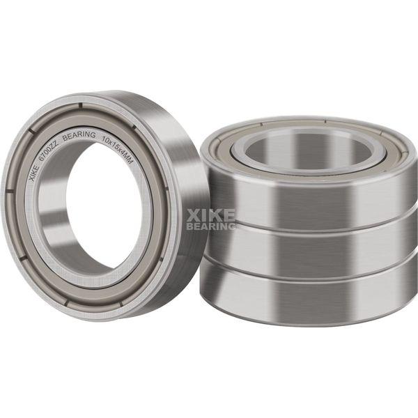 XIKE 4 pcs 6710ZZ Ball Bearings 50x62x6mm, Bearing Steel and Pre-Lubricated, Metal Double Seal, 6710-2Z Deep Groove Ball Bearing with Shields 0