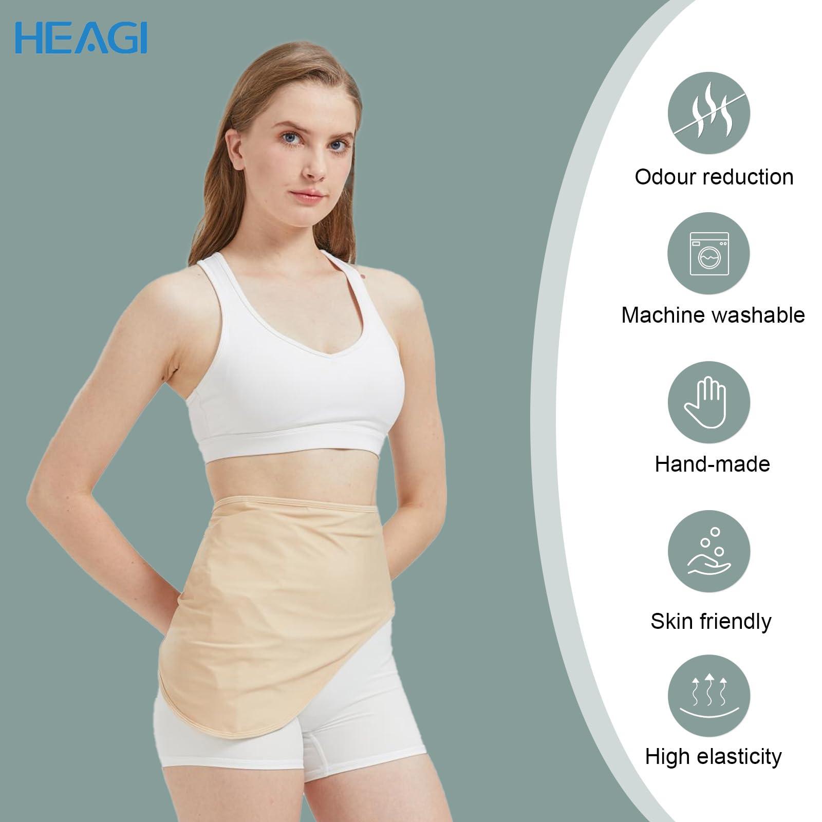 Heagimed Stoma Belt for Men Woman, Adjustable Stealth Belt for Stoma Bags, Ostomy Support Belt for abdominal ileostomy care, Inner Pocket to Hold Stoma Pouch for Sport & Swimming, Size S (27"-31") 3