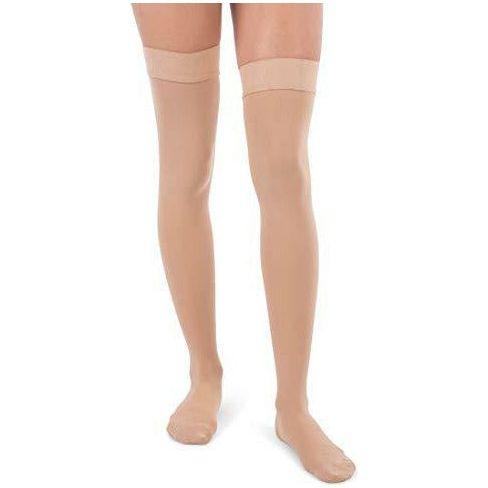 Jomi Compression Thigh High Stockings Collection, 20-30mmHg Surgical Weight Closed Toe 240 (XX-Large, Beige) 0