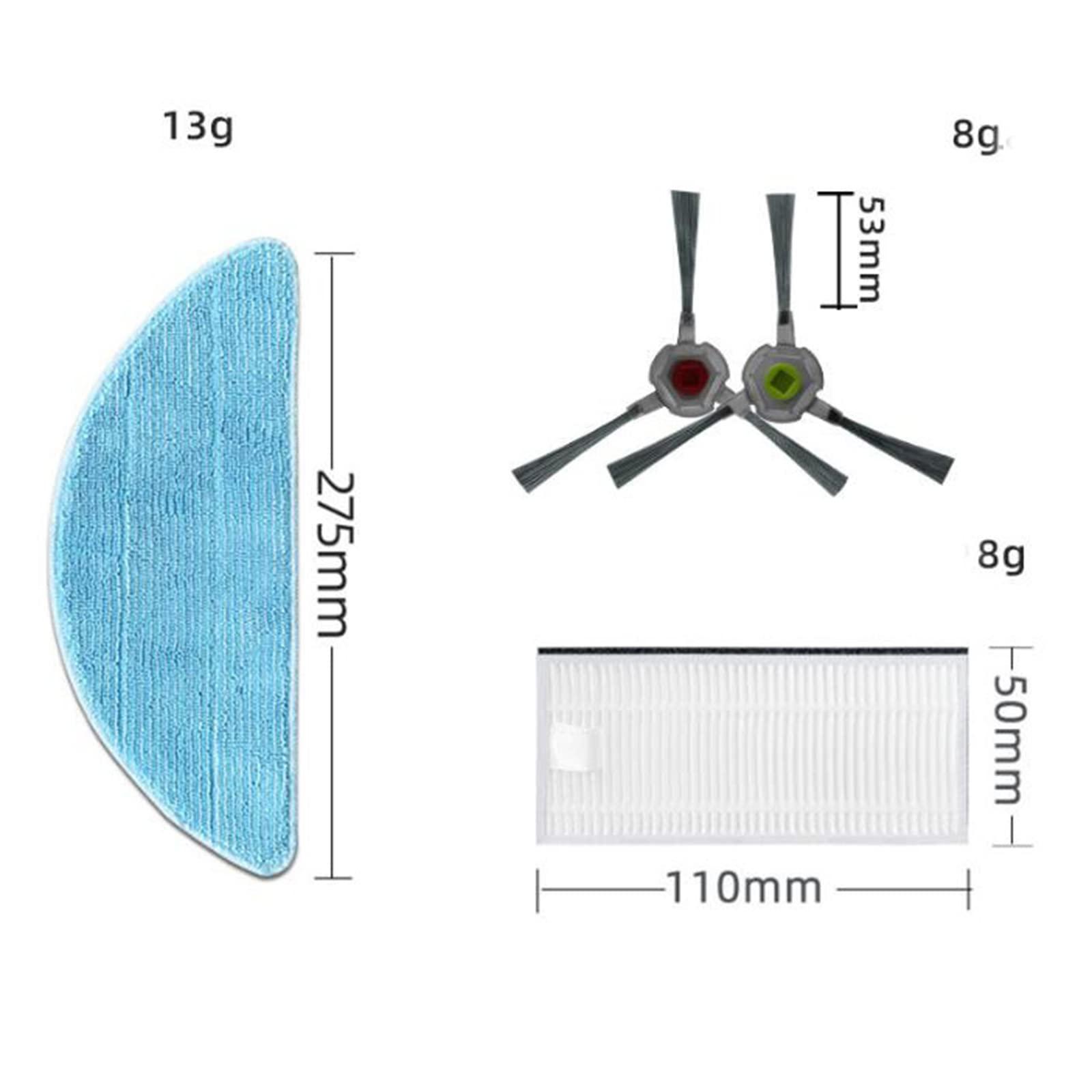 HUAYUWA Vacuum Accessories Set Replacement Fits for Yeedi K600/K700/K680 Robot Vacuum Cleaner Accessories, 6 Side Brushes + 5 Filters + 5 Cleaning Rags 1