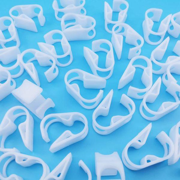 50PCS 10-16mm Plastic Tubing Clamps 8 Grades Adjustable Tube Clamp Shut Off Flow Control Laboratory Industry Hose Clip Pinch