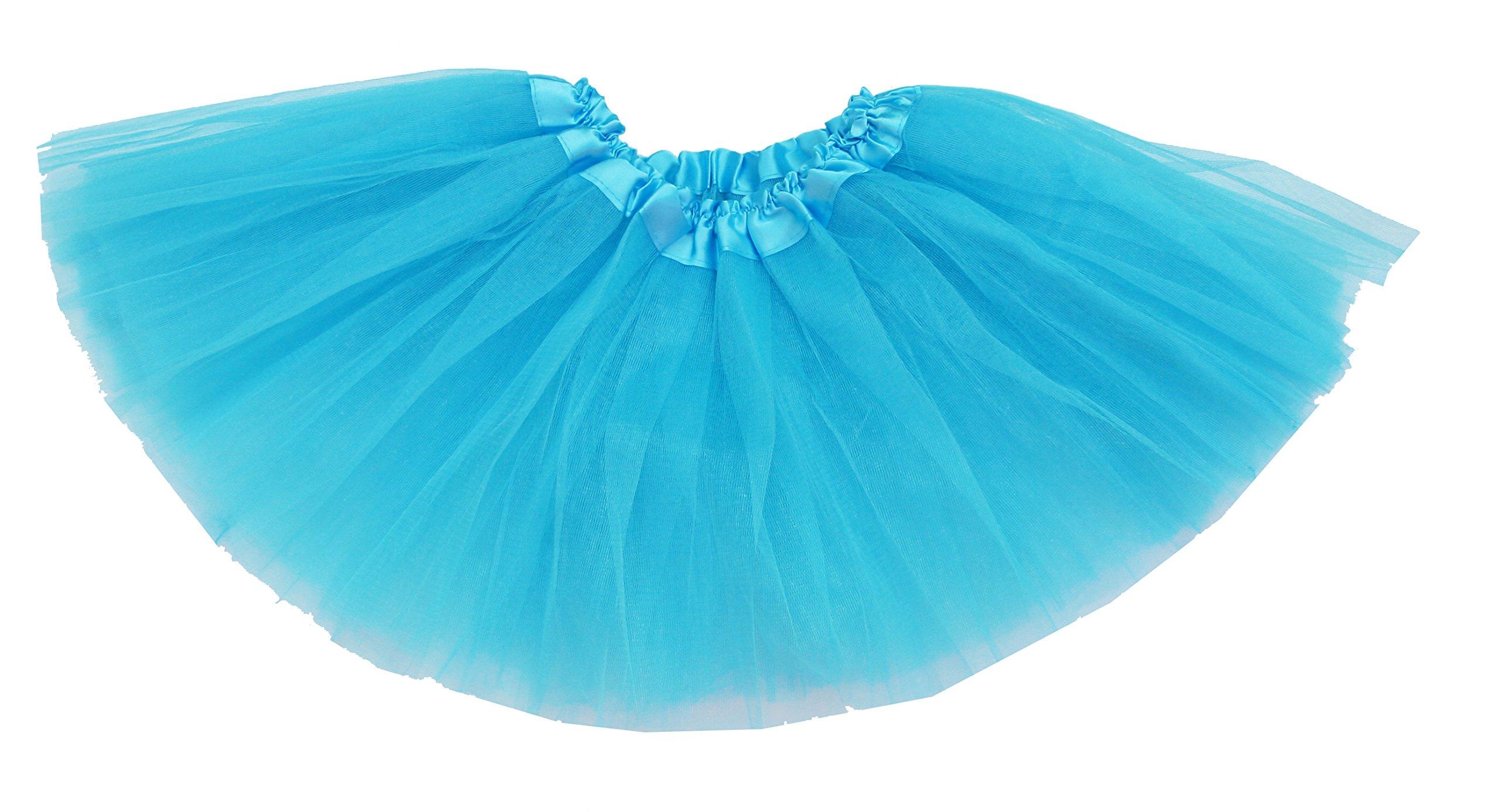 Fun Play fairy costume for girls - butterfly wings children tutu magic wand and hairband - butterfly disguises - angel wings for girls 3-8 years old - color aqua blue 4