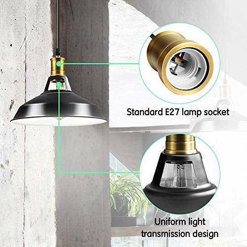 Edison Retro Industrial Ceiling Light, Vintage Interior Wrought Iron lampshade Pendant Lamp for Kitchen Dining Table Restaurant Living Room Chandelier E27 XINYU 1