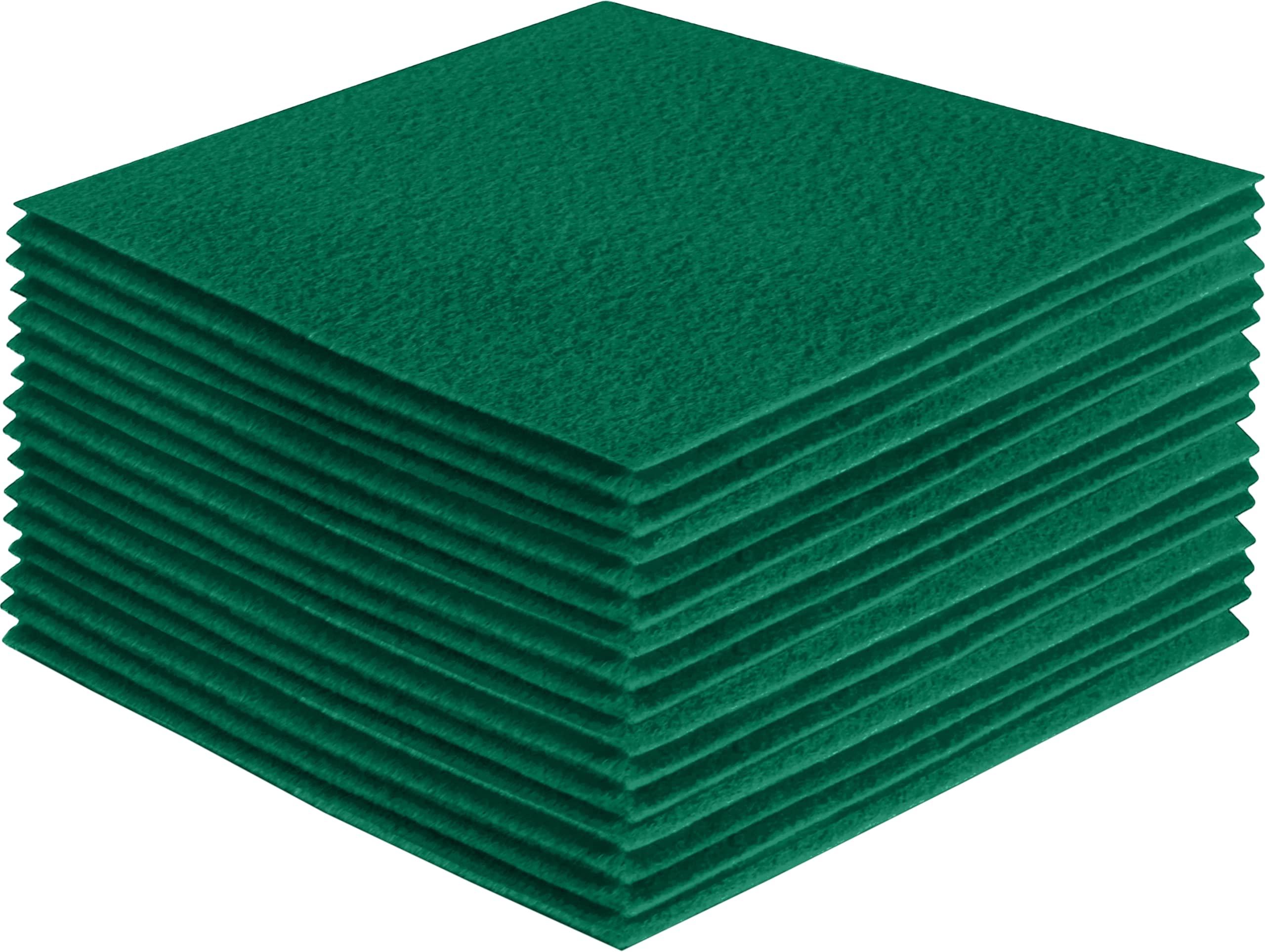 FabricLA Acrylic Felt Sheets for Crafts - Soft Precut 6" X 6" Inches (15cm X 15cm) Felt Squares - Use Felt Fabric Craft Sheets for DIY, Hobby, Costume, and Decoration - Kelly Green, 36 Pieces