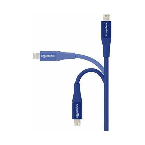 Amazon Basics USB A Cable with Lightning Connector, Premium Collection - 3 Feet (0.9 Meters) - Single - Blue 3
