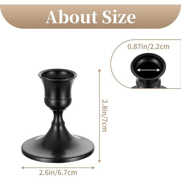 Sziqiqi Candlestick Holders Taper Candle Holders, Black Candle Stick Candle Holder Decorative Table Centerpiece for Wedding Reception Christmas Candlelight Dinner Bridal Showers Party Decor, Style 2 4