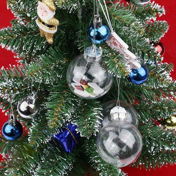 Warmiehomy 5PCS Hanging Clear Glass Bauble 6cm Fillable Christmas Baubles for DIY Decorations 2