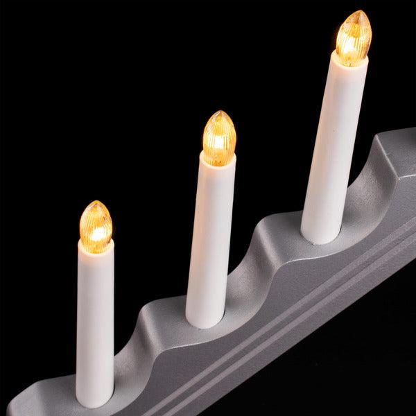 Christmas Workshops Traditional Wooden Christmas Snowflake Candle Bridge, 6 Warm White LEDs, Battery Operated 3