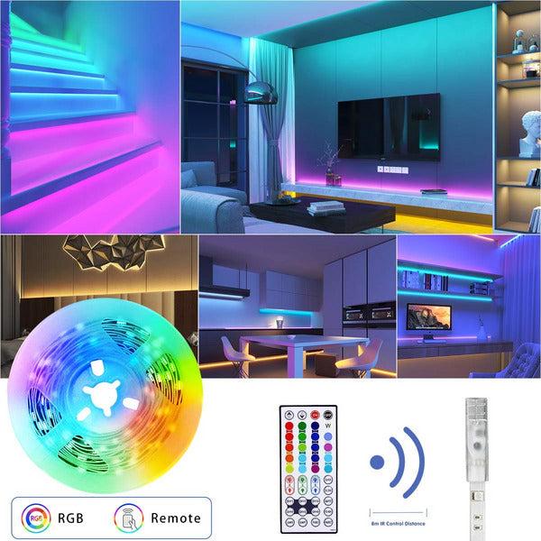 MYPLUS LED Strips Lights 24.5M, RGB Lights Strip with 44-Key Remote Colour Changing, Safety 24V Power Supply SMD 5050 Mood Light for Decoration Room,Kitchen,Home,Bar and Party 2