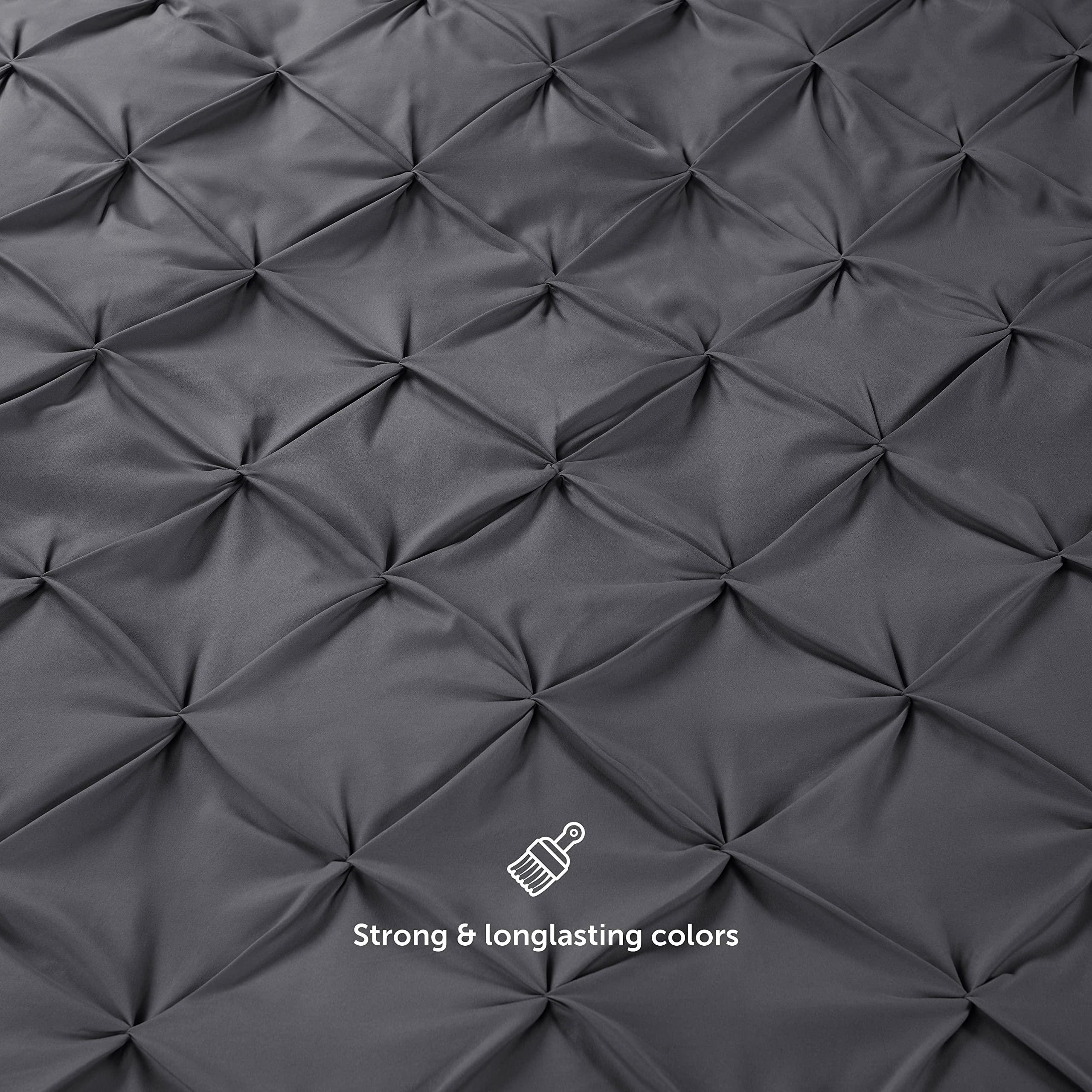 Blumtal® Luxury Duvet Cover Set Pinch Pleat Luxury Bedding Set with Beautiful Tucks, Oeko-Tex 100 Certified, 200 x 200 & 65 x 65 cm (2x), Ivory 8