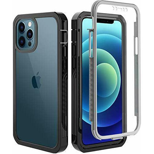 BESINPO for iPhone 12 Pro Max Case 6.7 inch, Built-in Screen Protector Full-Body Protective Shockproof Clear Back Cover, Wireless Charging Anti-Scratch Slim Case for iPhone 12 Pro Max 0