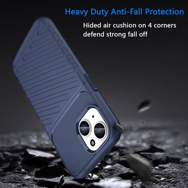 HATUFU Shockproof Tough Armor Case for iPhone 15 Phone Case Heavy Duty Camera Protection TPU Cover (Blue) 1