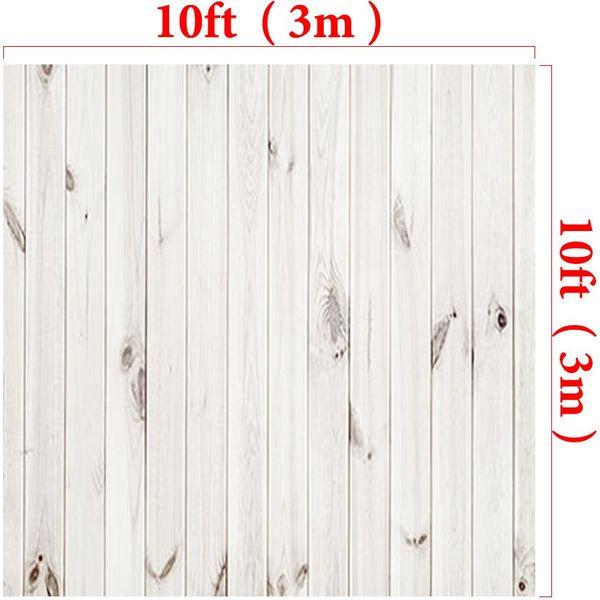 Kate 3x3m/10x10ft Wood Backdrop Wood Board Wood Wooden Floor Photo Backdrops White Texture Photography Background 1