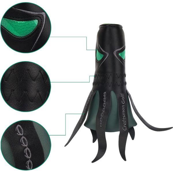 Craftsman Golf Octopus with Green Eye Black Blade Putter Cover Headcover For Adams Etc. 2