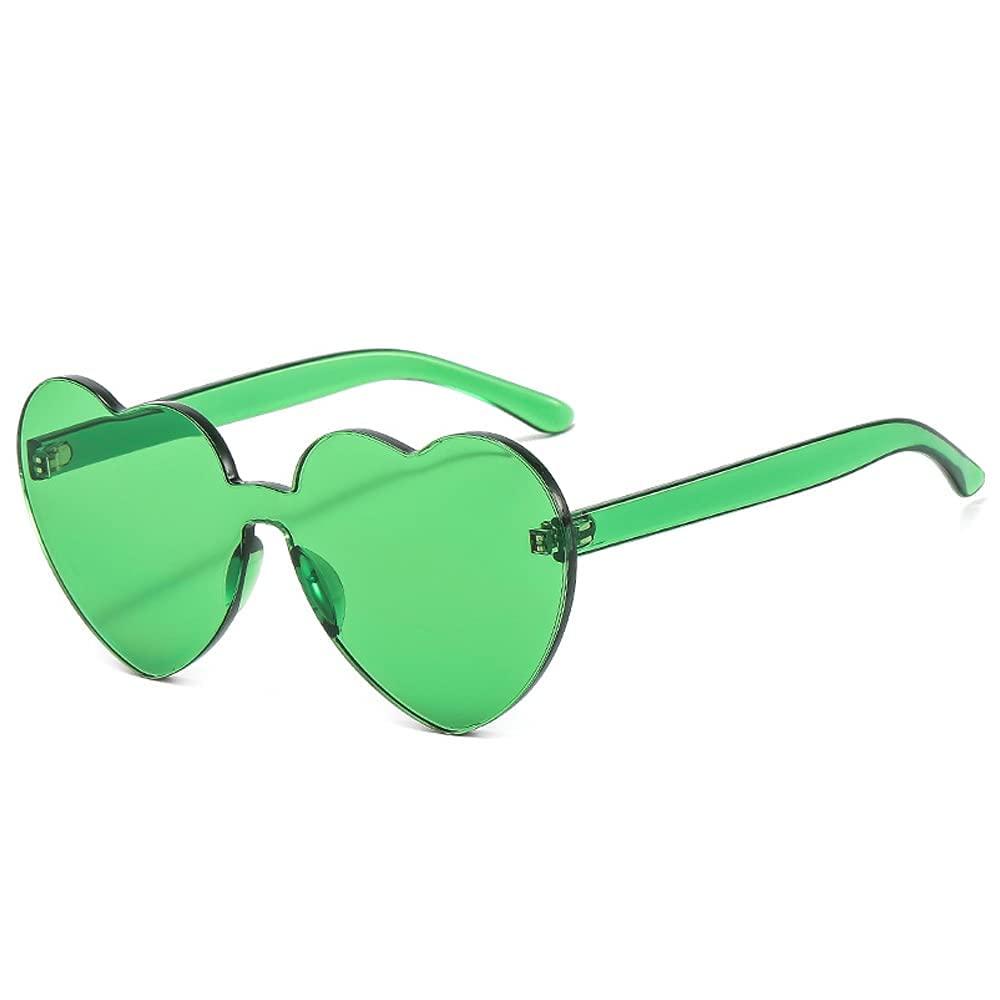 Dollger Heart Shape Sunglasses One Piece Green 0