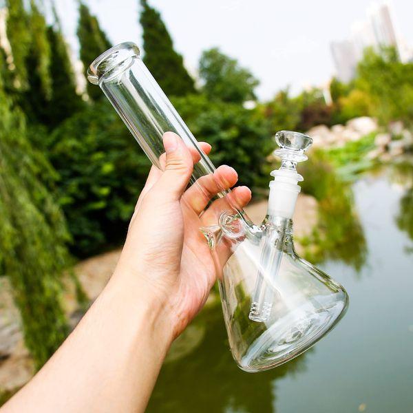 REAMIC Simple A Glass Bongs 14.5mm Bong Bowl Height 10.6inch Honeycomb Branch Cheap Bongs Accessories Hookahs 3