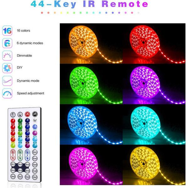MYPLUS LED Strips Lights 24.5M, RGB Lights Strip with 44-Key Remote Colour Changing, Safety 24V Power Supply SMD 5050 Mood Light for Decoration Room,Kitchen,Home,Bar and Party 3