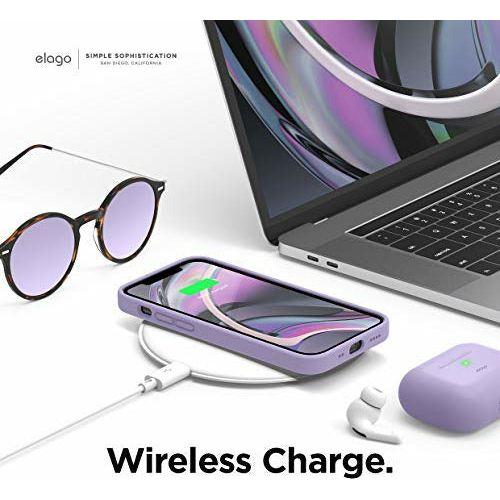 elago Liquid Silicone Case Designed for iPhone 12 Mini (5.4"), Premium Silicone, Full Body Protection : 3 Layer Shockproof Cover Case (Lavender) 2