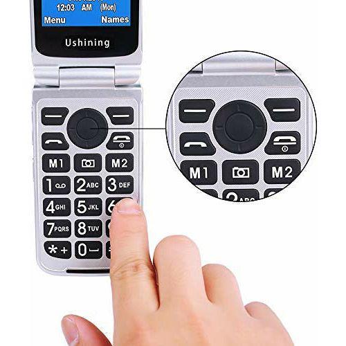 3G Big Button Basic Mobile Phones for Elderly, Dual Sim Free Flip up Mobile Phone Unlocked with Dock,Pay As You Go Mobile Phone Easy to Use for Senior (Red) 3