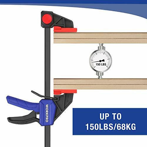 WORKPRO 12-Inch/300mm Ratchet Bar Clamp Set, 17-Inch/440mm Spreader, Quick Release and One-Handed Clamp, Ideal for Woodworking and DIY Projects, 2 Pack 1