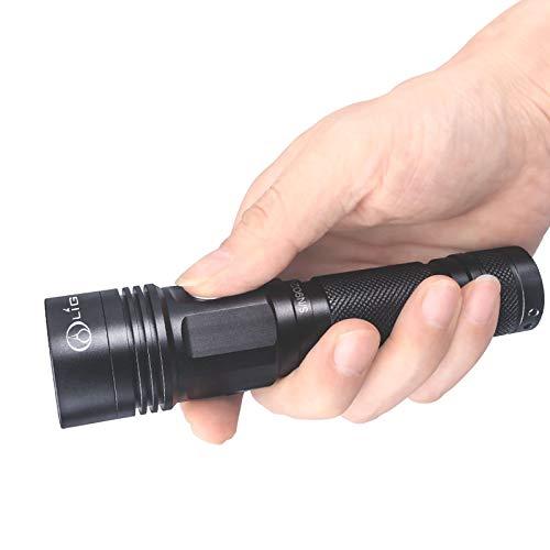 LIGHTFE Black light 395nm UV Flashlight M3A with SSC UV LED, 18650 Rechargeable Battery (Included), Max.3000mW Power Output for UV Glue Curing, Pet Urine Detection, AC leak detection 4