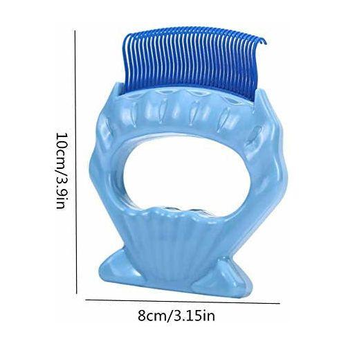INTVN Cat Comb, 1 pieces Shell Shaped Cat Brush Cat Specific Hair Comb Dog Grooming Hair Removal Cleaning Comb Massager Tool with Non-Slip Handle Suitable for Pet Hair Care and Removal 2