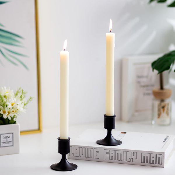 Sziqiqi Candlestick Holders Taper Candle Holders, Black Candle Stick Candle Holder Decorative Table Centerpiece for Wedding Reception Christmas Candlelight Dinner Bridal Showers Party Decor, Style 1 3