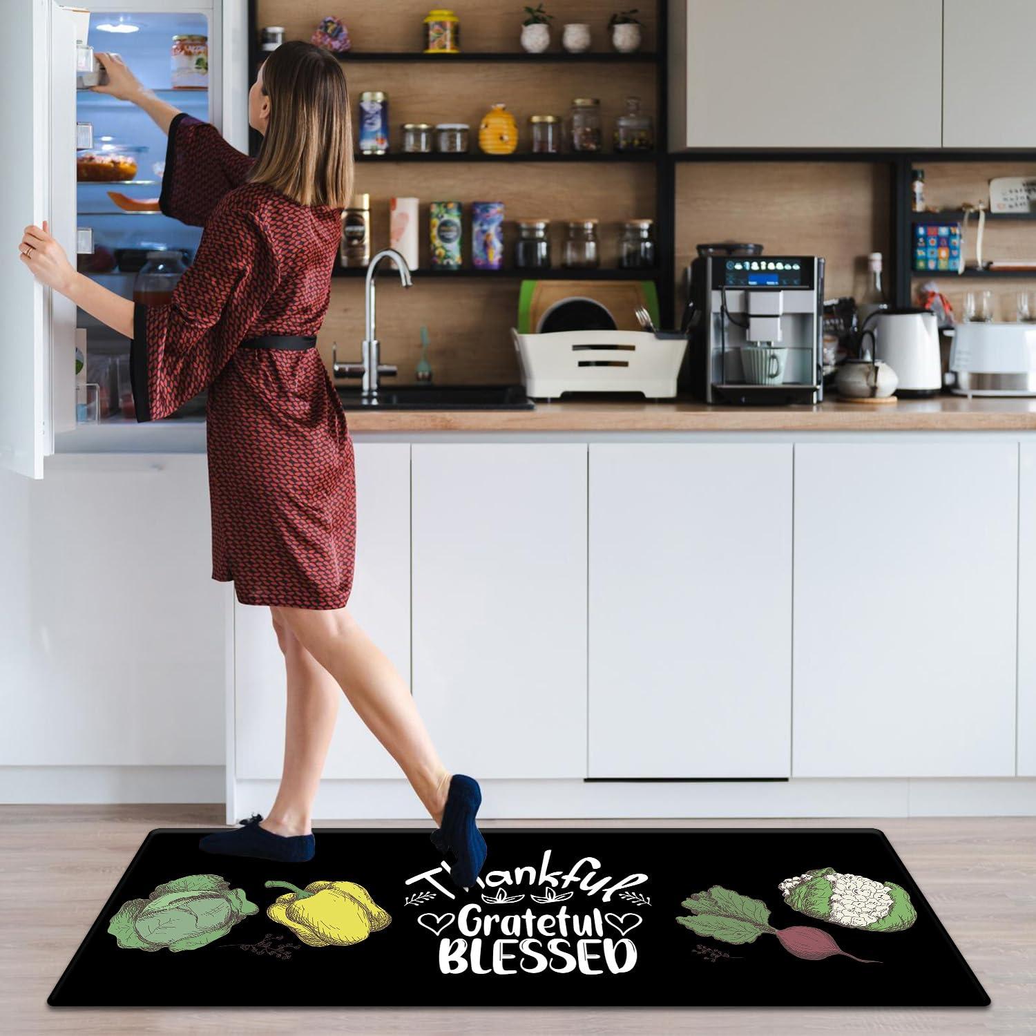 LaiEr 2 Piece Kitchen Mats Set, Anti Fatigue Standing Area Rugs, Non-slip, Waterproof Anti Fatigue Mats for Kitchen Floor Work Place,Sink,Oven,Laundry,Garden(45x75x10mm/45x120x10mm) 9