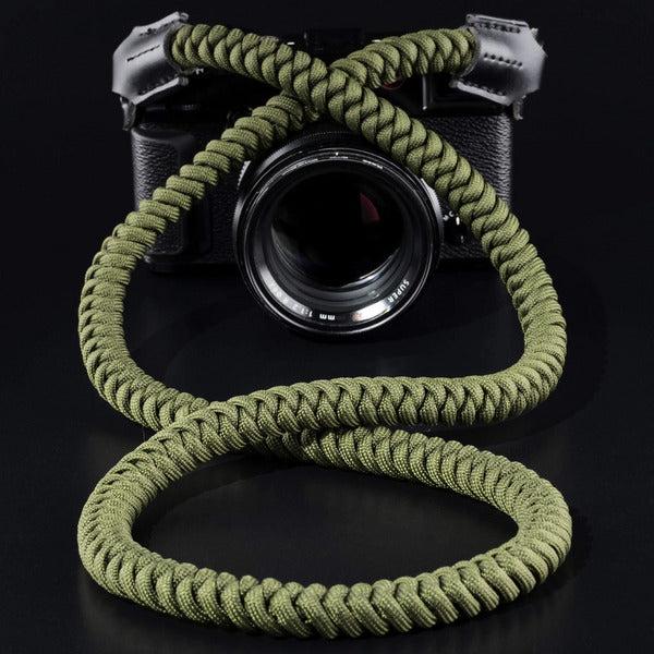 AJART Camera Shoulder Strap (550 Paracord) Portable and Comfortable Camera Neck Strap,Compatible with Nikon Sony Panasonic Fujifilm Olympus, DSLR SLR Mirrorless Camera (Green) 0