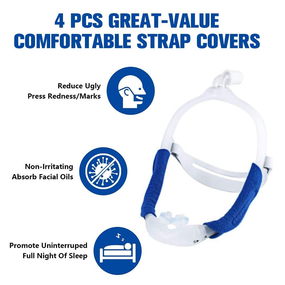 CPAP Strap Covers, CPAP Strap Comfort Pads, CPAP Face Pads, Compatible with Most Full-Face Headgear. [Pack of 4] 2