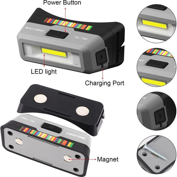 Head Torch Paint Inspection Lamp: MXLEGNT Rechargeable Led Color Match Light with Magnet - Swirl Finder - Car Mechanic | 2700k 4500k 6500k | 93+ CRI 1