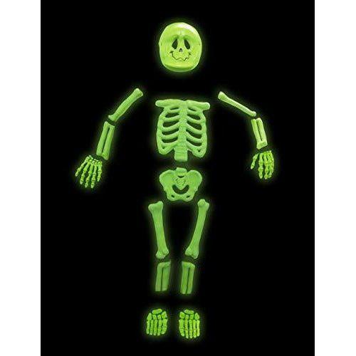 IKALI Kids Halloween Skeleton Costume, 3D Glow in the Dark Bone Jumpsuit 6pcs For Age 7-8 Years 3