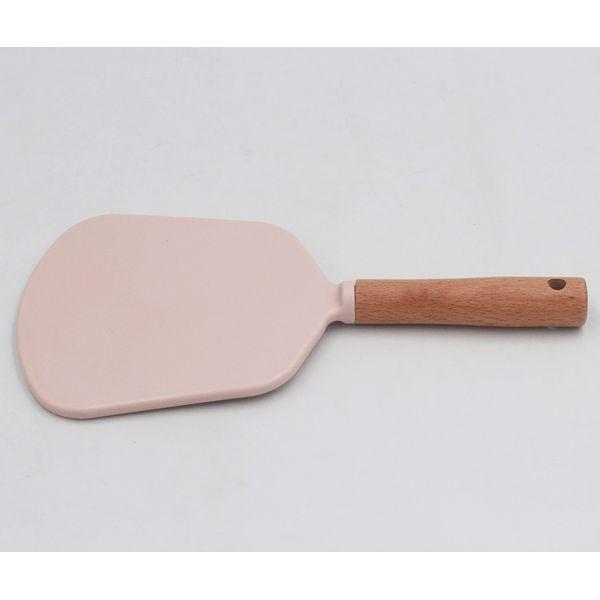 YCHMIR Small Hand Mirror Hand Mirror for Women Wood Hand Mirror 12.7x 25.1 cm (Pink Fan-Shaped) 4