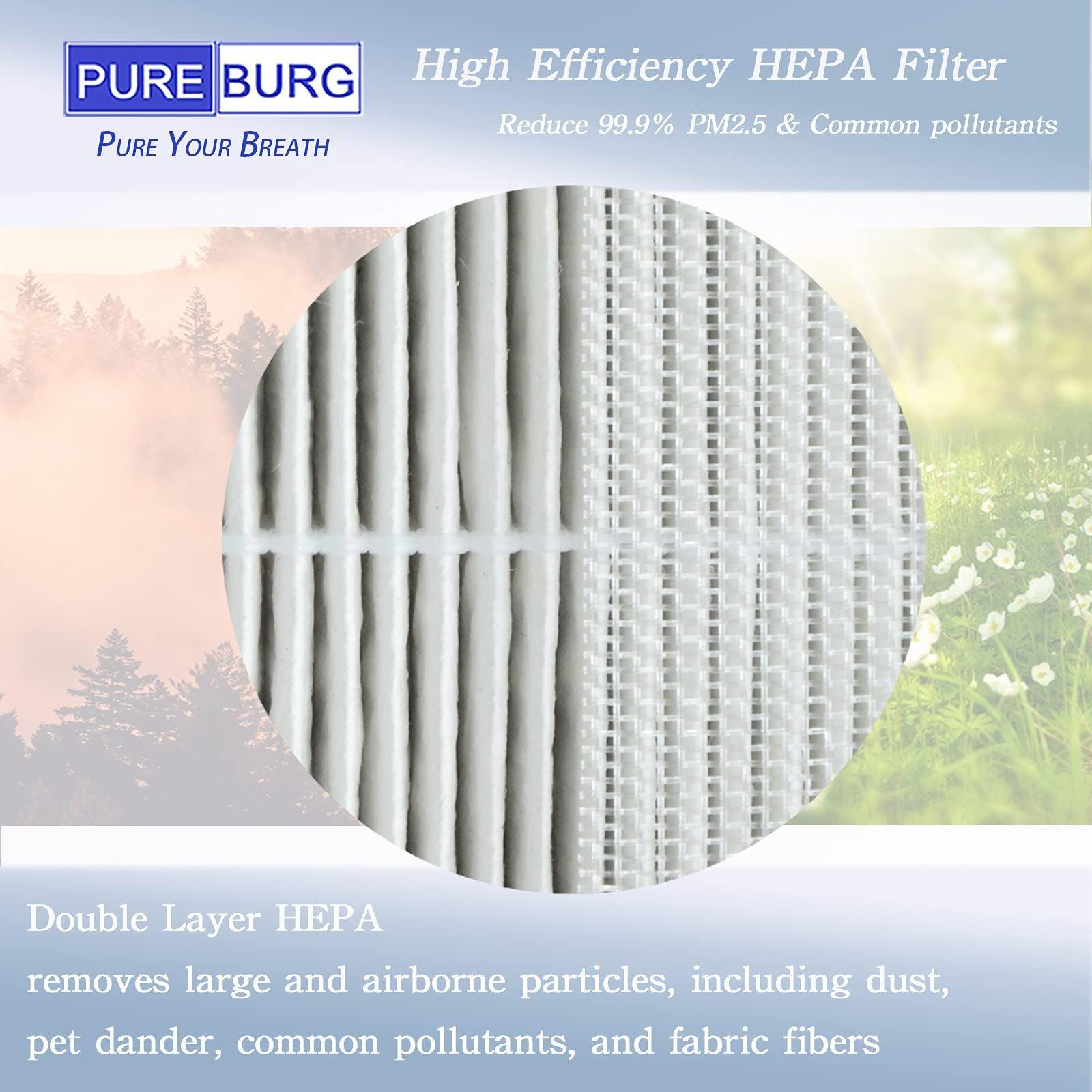 PUREBURG Replacement HEPA Filter Compatible with PHILIPS 2000i Series Air Purifier AC2936/33, Part Number FY2180/30 4