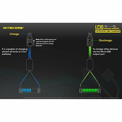 Nitecore LC10 Magnetic Charger for Adults, Black 1