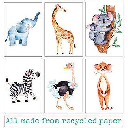 48 Eco-Friendly Cute Blank Greeting Cards with Animal Designs 2