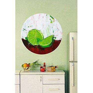 HomeDecor.House Zesting A Lime DIY Adhesive Fabric Circles Wall Canvas, Woven Polyester, Large, 71 x 71 cm, Multi/Color, 71 x 71 x 71 cm 1