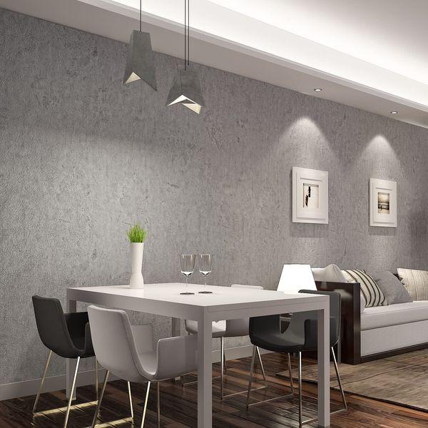 CRE8TIVE 60cm x 900cm Grey Cement Self Adhesive Wallpaper Industrial Style Concrete Sticky Back Plastic Furniture Film Living Room Bedroom Contact Paper Peel and Stick 3