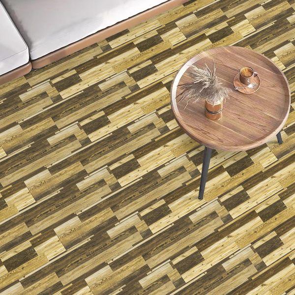 Self Adhesive Floor Planks, Floor Tiles Self Adhesive, Vinyl Flooring Planks Peel and Stick Floor Tiles Wood Effect for Kitchen Bathroom Living Room Waterproof 90X15cm 16pcs（2.16㎡） 4