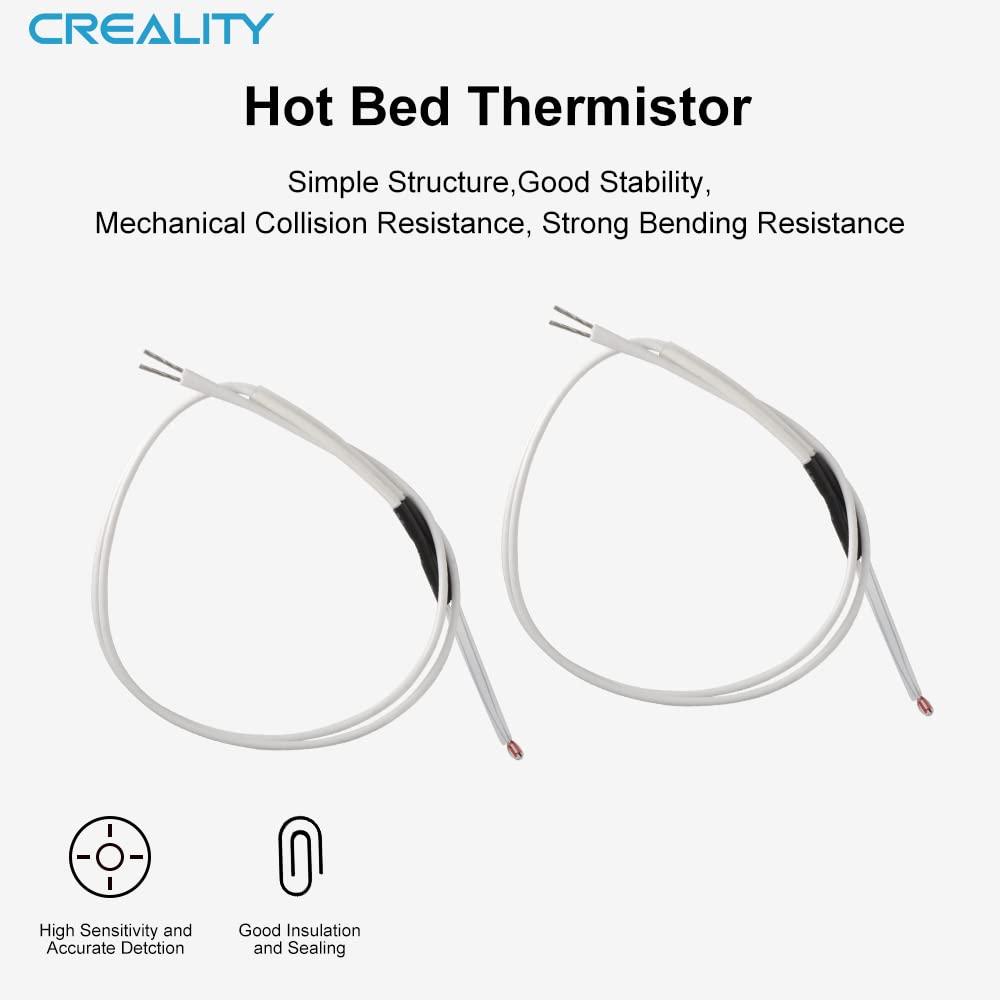 Creality Official NTC100K Hotbed Thermistor Heated Bed Temperature Sensor 5pcs for Ender-3 S1 Ender-7 CR-6 SE CR-6 Max CR-10 Smart CR-10 Smart Pro 3D Printer 1