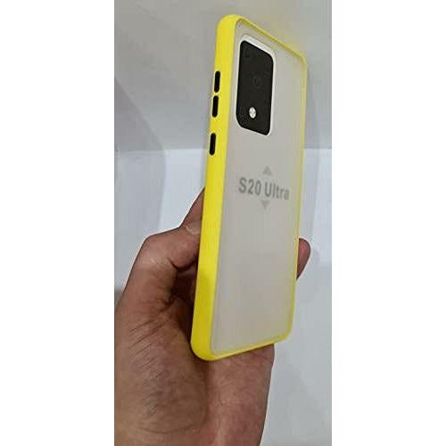 CP&A Protective Phone Case Cover - Hard Case for Samsung Galaxy S20 Ultra, Shockproof Phone Case with Coloured Buttons, Scratch-proof, Slim Fit, Protective Bumper Cover for Samsung S20 Ultra (Yellow) 3