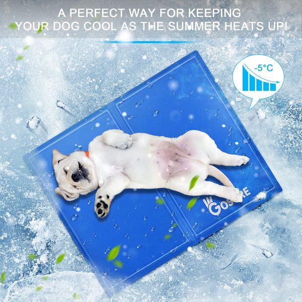 Cooling Mat for Dogs Cats,Pressure Activated Gel Dog Self Cooling Mat,No Freeze Or Refrigerate Required, Scratch-proof/Waterproof/Non-slip Cooling Mat for Dogs,Cats,Pets (L(50 * 90cm)) 4