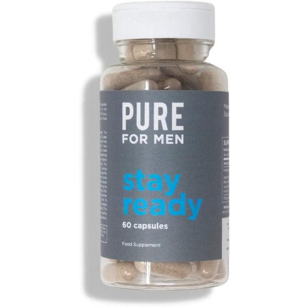 Pure for Men Original Vegan Cleanliness Stay Ready Fibre Supplement, 60 Capsules | Helps Promote Digestive Regularity, Heart Health | Psyllium Husk, Aloe Vera, Chia Seeds | Proven Proprietary Formula