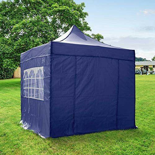 AIRWAVE 3x3m Waterproof Blue Pop Up Gazebo - Stunning Outdoor Marquee Tent with 4 Leg Weight Bags & Carry Bag 2
