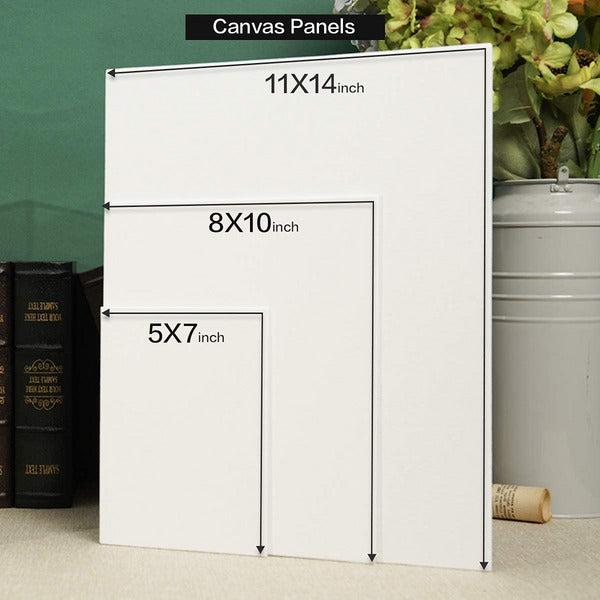 Robotime 18 x 35cm Blank Canvas Board Pack of 12, Acid Free Primed 100 Cotton Canvas Frame Panels 100% Cotton Acrylic Oil Painting Canvases for Adults, Hobby Painters 2