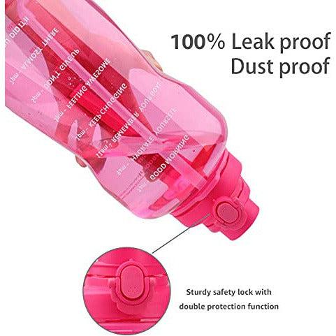 Azebo 3.8L Water Bottle with Straw and Motivational Time Markers, Tritan BPA Free Reusable Leak Proof Hydration Jug for Indoor Outdoor Sports Office, 3.8 Litre, Pink 4