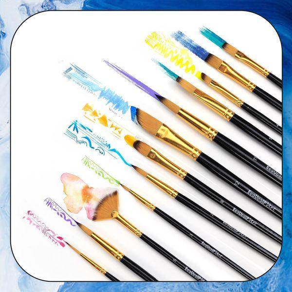 Paint Brush Set, EooUooIP 15 PCS Professional Artist Miniature Paintbrushes Acrylic Paint Brushes for Fine Detailing, Acrylic, Art Painting, Watercolor, Oil, Nail, Line Drawing 1