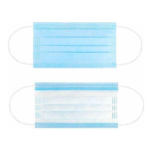 3 Layer Safety Disposable Face Masks | Protective Nose and Mouth Covering | Sealed Bag | 50PCS 3